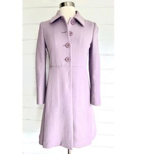 MIU MIU Lavender 100% Wool Coat - IT 36/ US 0-2